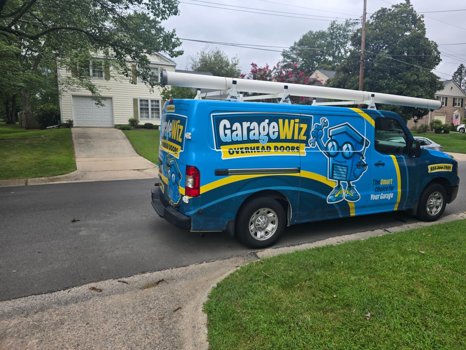 GarageWiz garage door service van in Falls Church, VA